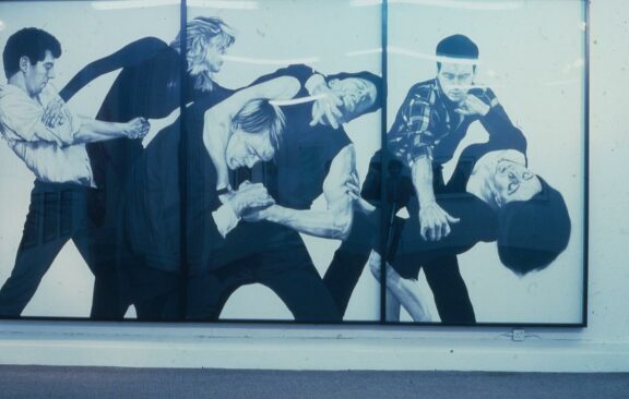 Robert Longo's work at Bluecoat in the exhibition, Urban Kisses: 7 New York Artists